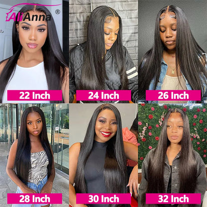 200 Density Straight Human Hair Wigs On Clearance Sale Transparent HD Lace Wig 13x6 Human Hair 30 Inch Brazilian Raw Hair Wig