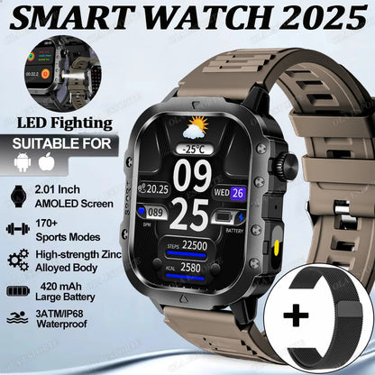 New For  Smart Watch Military GPS Men Flashlight Waterproof Outdoor Sport Tracker Bluetooth Call Smartwatches Women