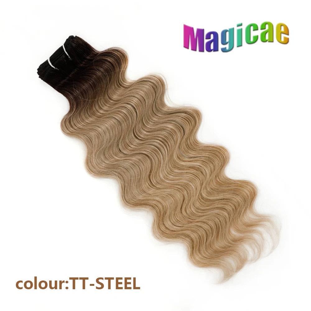 Magicae 30Inches Brown 12# M816# Sliver White Ombre Blond 613 Ombre 27# Body Wave High Temperature Synthetic Hair Extensions