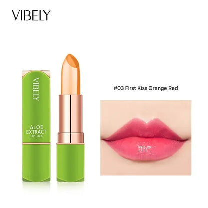 VIBELY 7 Color Mood Changing Lip Balm Natural Aloe Vera Long Lasting Moisturizing Lipstick for Women Color-Shifting Makeup