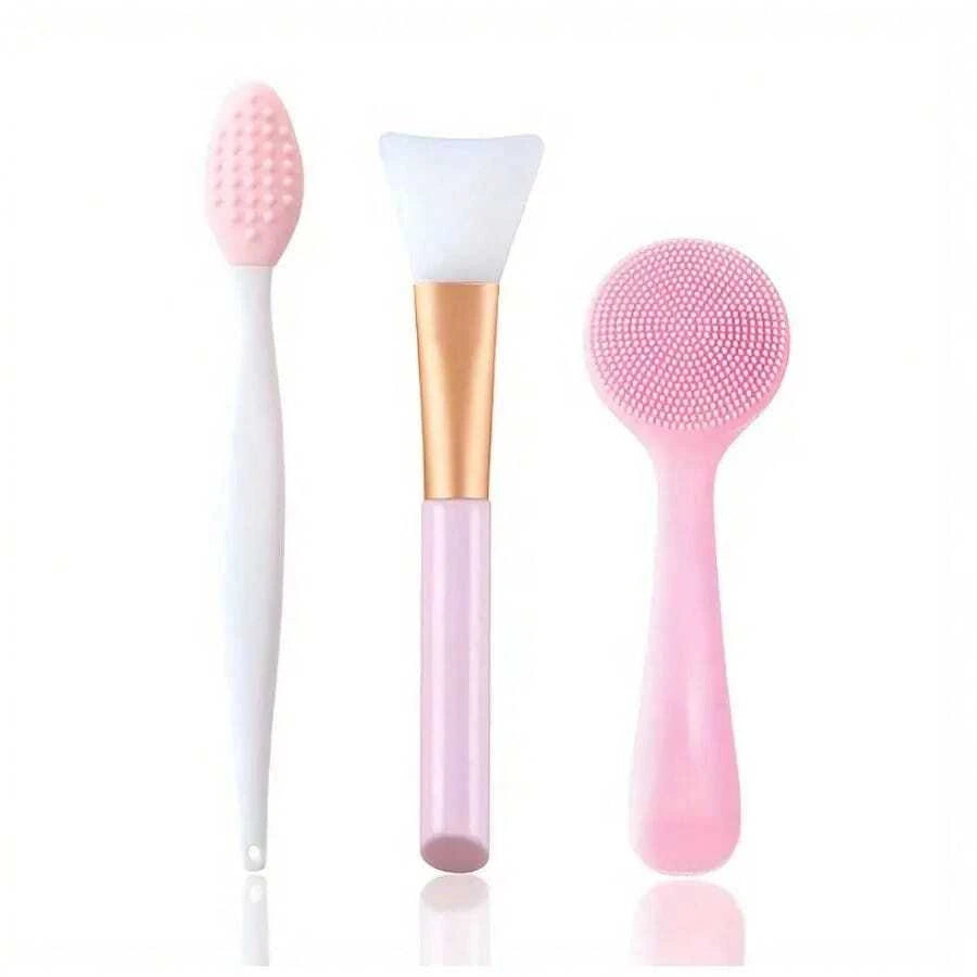 1/3/6Pcs Silicone Facial Cleansing Brushes Set - Gentle Exfoliating, Deep Cleaning, Makeup Remover, Blackhead Removal
