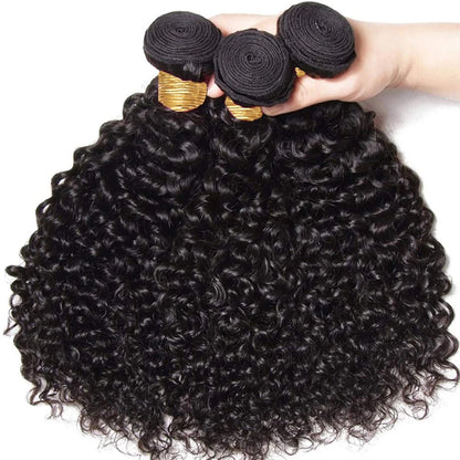 Short Afro Kinky Curly Hair 3 Bundles Deal Raw Indian Hair 100% Virgin Tissage Human Hair Weave Extension Natural Color 100G/PCS