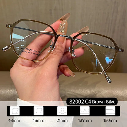Ultralight TR90 β Titanium Optical Glasses Frame Flexible Anti-Slip Legs Plastic Eyewear for All-Day Comfort & Professional