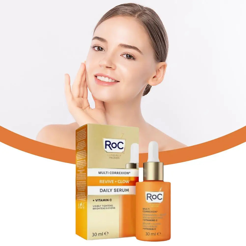 ROC Anti Aging Facial Serum Improve Skin Alasticity Fade Fine Lines Firming Skin Shrink Pores Reduces Wrinkle Pigmentati