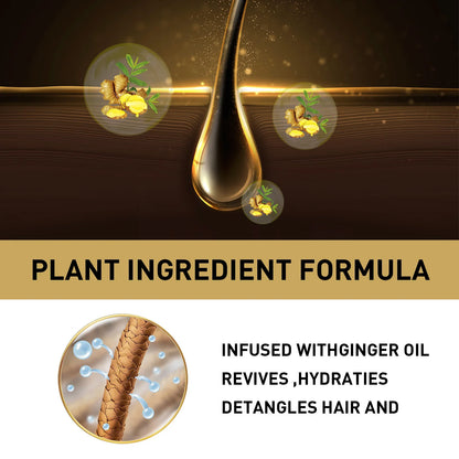 Ginger Hair Growth Oil Fast Growing Repair Damaged Nourishes Scalp Strengthen Roots Hair Loss Treatments Hair Thickening Serum