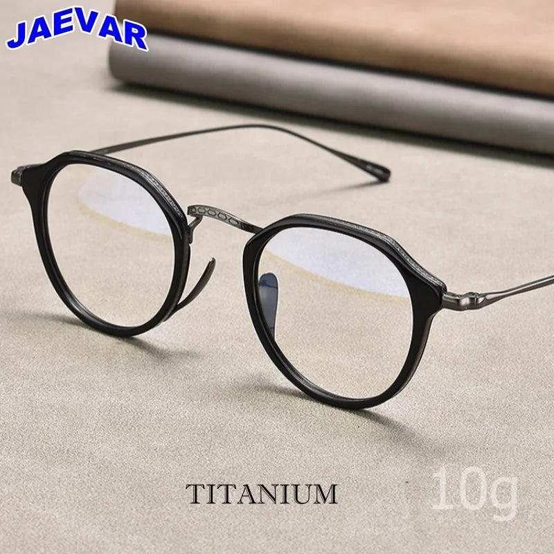 Plate Titanium Eyeglass Frame Retro Multilateral Men's And Women's Eyeglass Frame Light Luxury Optical Prescription Frame K1113