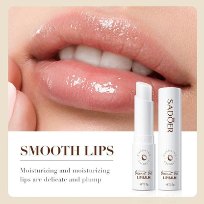 24pcs SADOER Coconut Lip Balm Moisturizing Anti Cracking Hydrating Nourishing Anti Wrinkles Lipstick Lips Skin Care Products