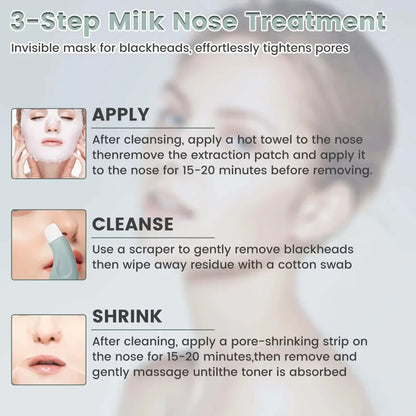 Manual Blackhead Removal Tool，Suitable for Face - Gentle pore cleanser and extractor，With textured surface and light green handl