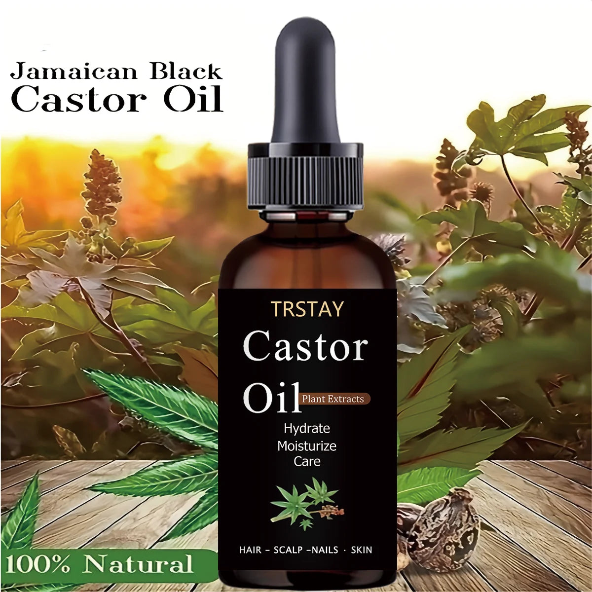 TRSTAY Jamaica Black Pure Natural Castor Oil Hair Treatment Moisturizing Strong Scalp Environment Healthy Hair Care