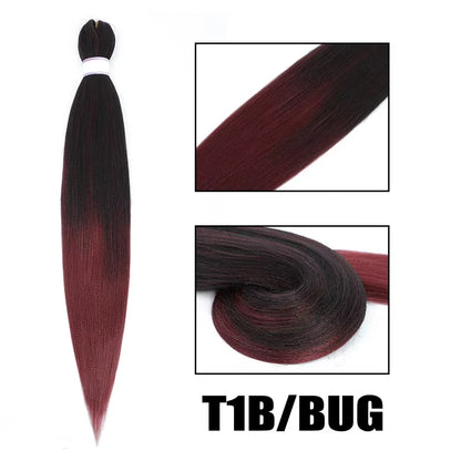 Pre Stretched Braiding Hair 16/20/22/26/30 Inch Low Temperature Fiber Synthetic Braiding Hair Extensions for Jumbo Crochet Braid