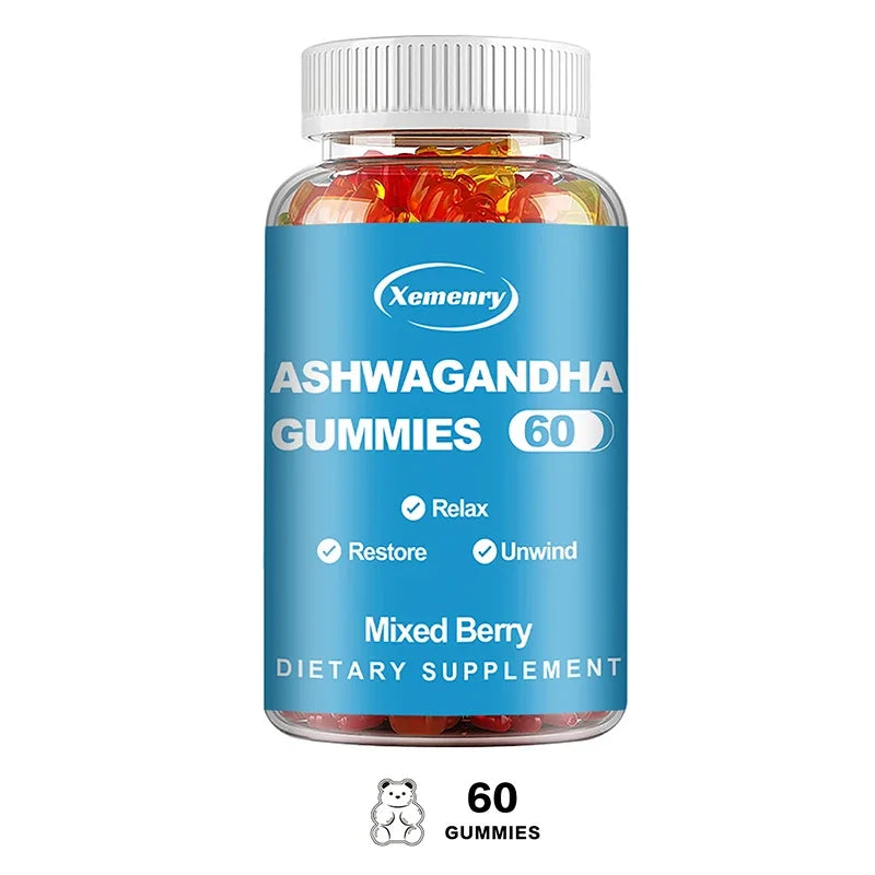 Ashwagandha Gummies - Improve Sleep, Relieve Stress, Support Immunity, Relaxation, Mood and Cognitive Health