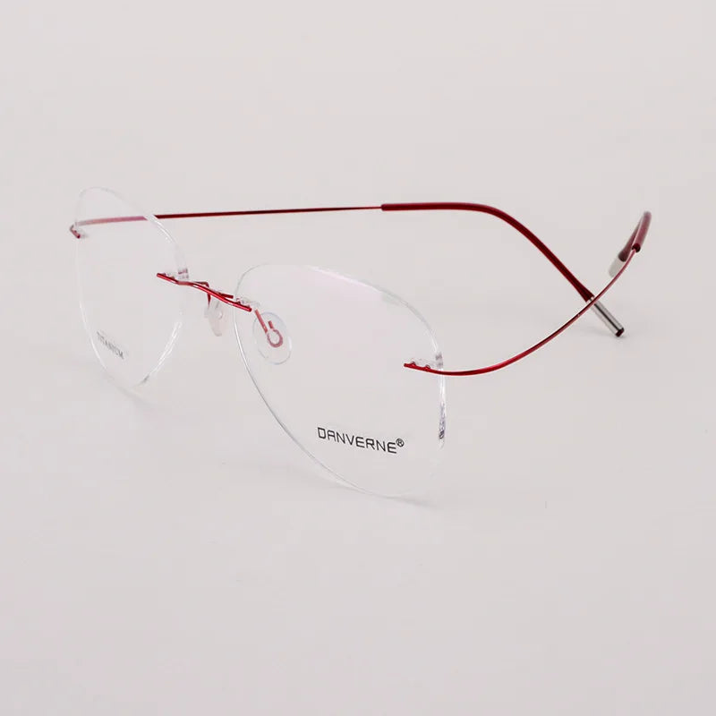 BCLEAR Titanium Alloy Glasses Frame Men 2022 New Women Rimless Prescription Pilot Eyeglasses Myopia Optical European Eyewear