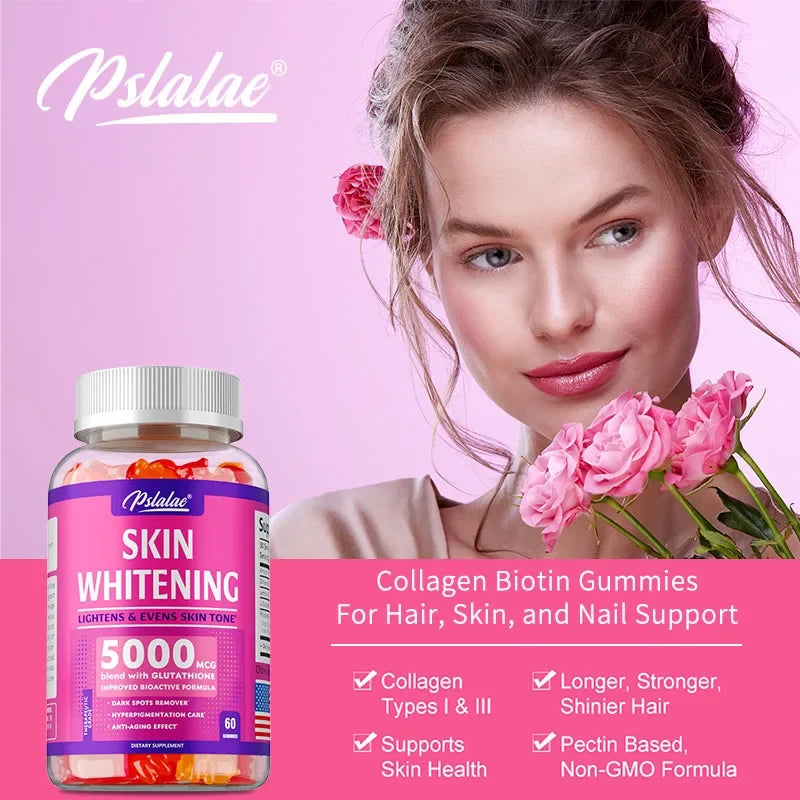 Skin Whitening Gummies - Brighten Skin Tone, Whiten and Anti-aging, Anti-oxidation, Enhance ImmunityCapsule