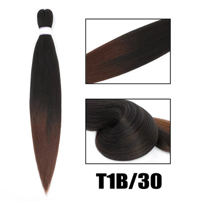 Pre Stretched Braiding Hair 16/20/22/26/30 Inch Low Temperature Fiber Synthetic Braiding Hair Extensions for Jumbo Crochet Braid