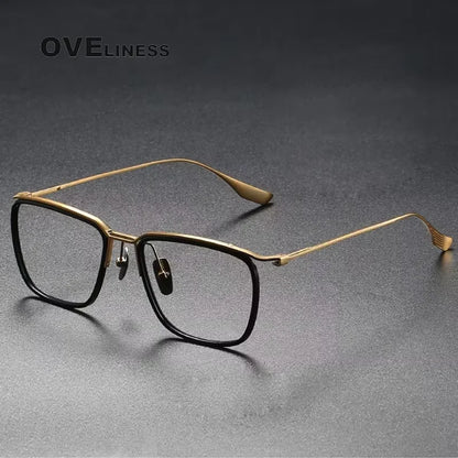 Pure Titanium Glasses Frame Men 2025 EyeGlasses for Men Square Eyeglasses Frame male full Eyewear Spectacles