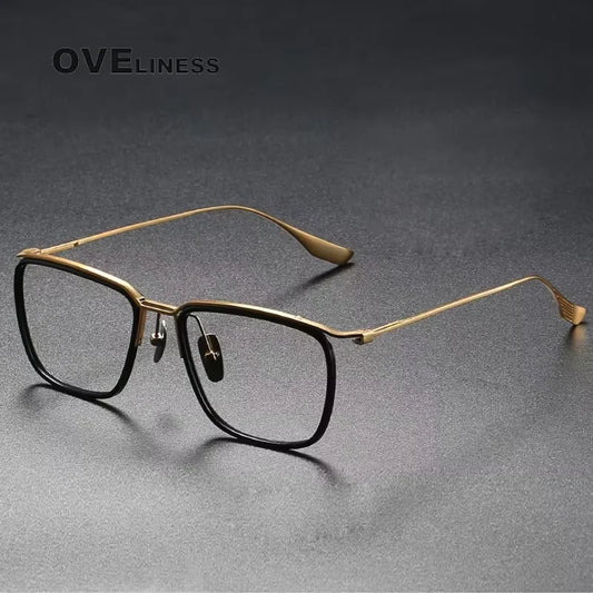 Pure Titanium Glasses Frame Men 2025 EyeGlasses for Men Square Eyeglasses Frame male full Eyewear Spectacles