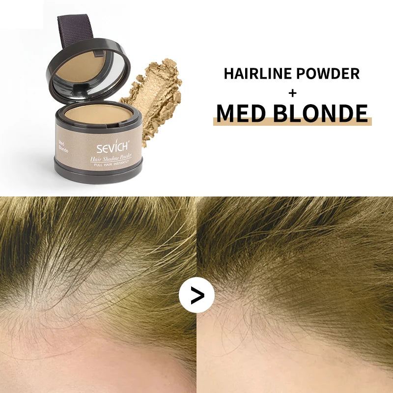 Sevich Waterproof Hair Line Powder 4g Natural Instant Hairline Shadow Powder Black Root Cover Up Forehead Hair Makeup Concealer