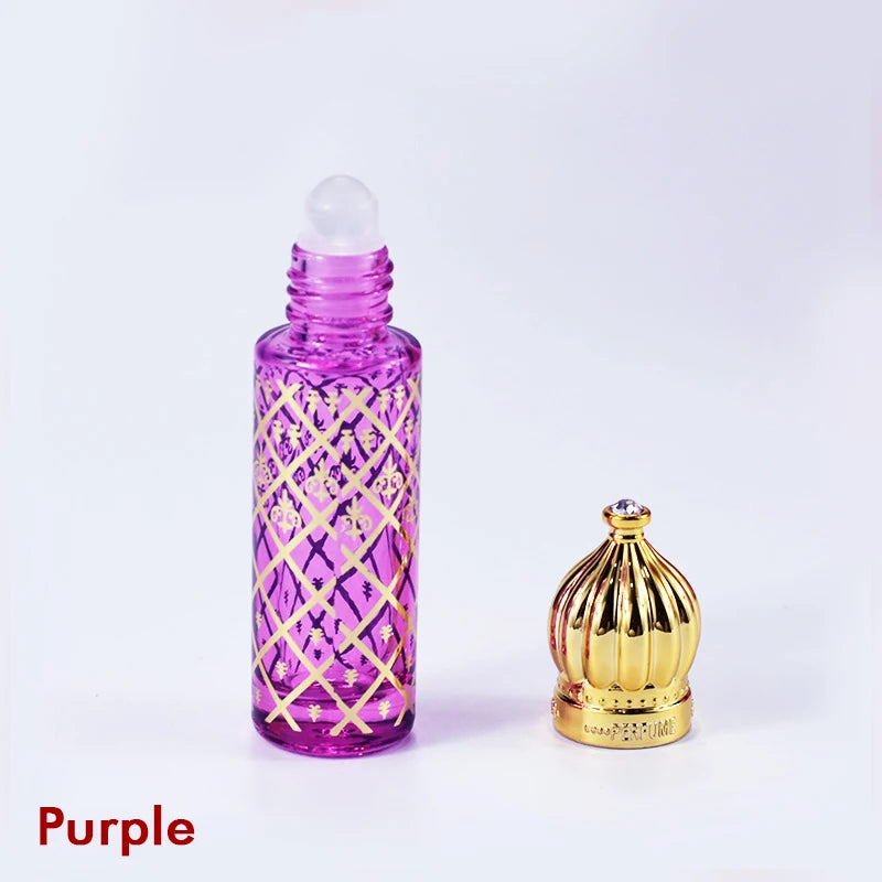 8ml Perfume Rolling Bead Bottles Electroplating Process Refillable Travel Use Portable Essential Oil Perfume Subpackage Bottles