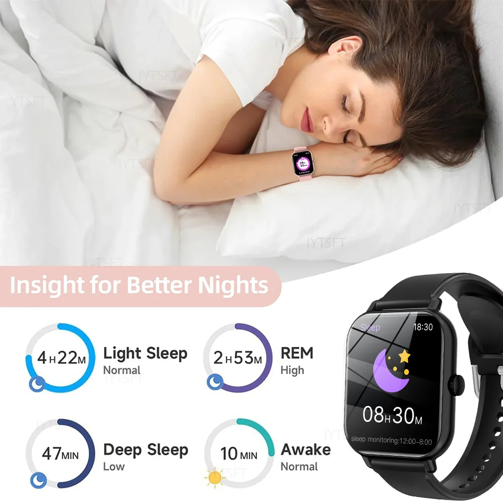 KESHUYOU 2025 New Smart Watch Men Women Full Touch Screen Heart Rate Tracker Bluetooth Talking Sports Smart Watch Holiday Gift