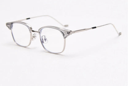 49425 Anti-Blue Light Square Half Frame Plastic Titanium Glasses Frames Ultralight Men Women Optical Fashion Computer Eyeglasses