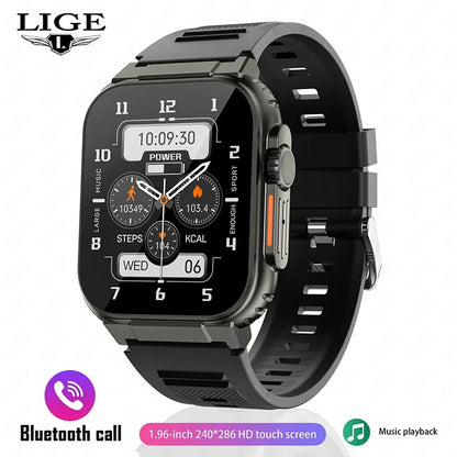 LIGE Bluetooth Call Men Smart Watch Women 600Mah Large Battery 100+ Sports Fitness Tracker Waterproof Local Music Smartwatch Man
