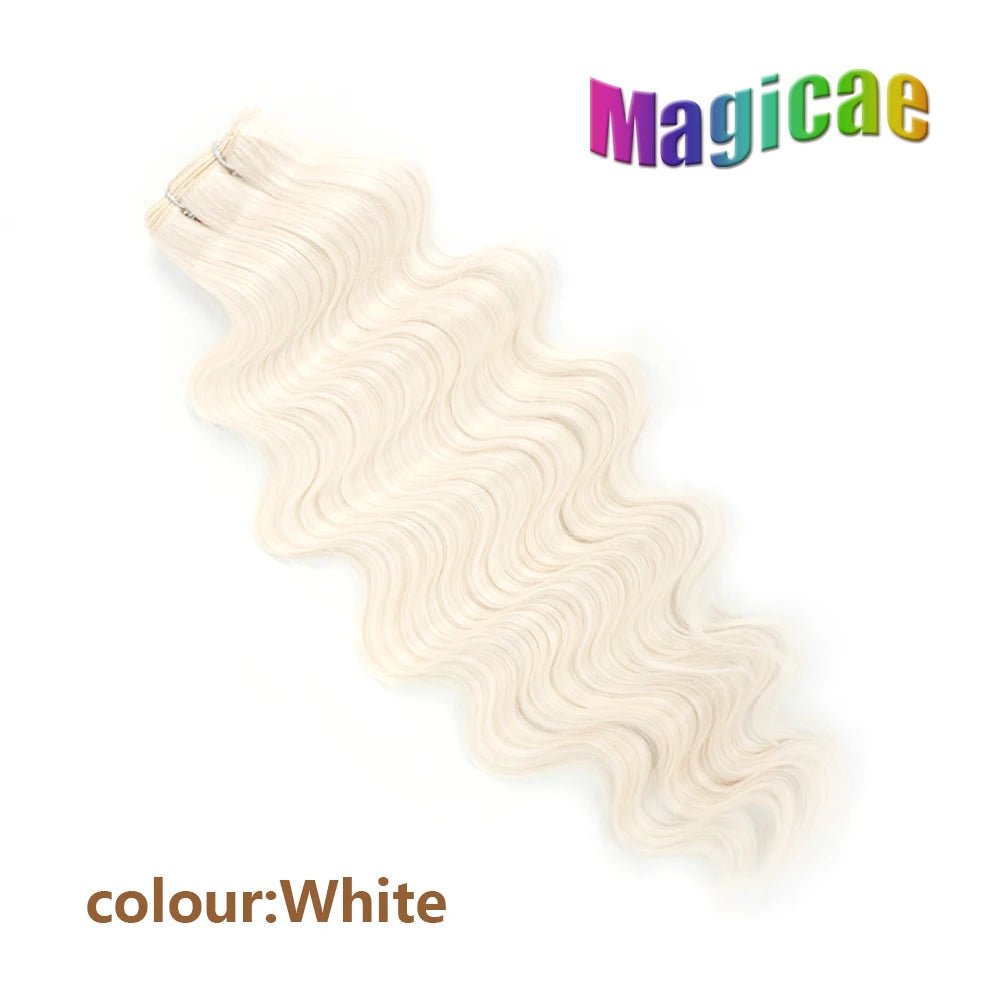 Magicae 30Inches Brown 12# M816# Sliver White Ombre Blond 613 Ombre 27# Body Wave High Temperature Synthetic Hair Extensions