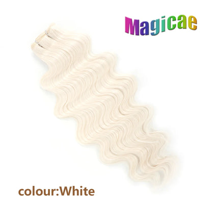 Magicae 30Inches Brown 12# M816# Sliver White Ombre Blond 613 Ombre 27# Body Wave High Temperature Synthetic Hair Extensions