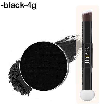 Mini Hairline Shadow Powder Waterproof Instant Hairline Powder Black Root Cover Up Hair Concealer Double Ended Makeup Brush