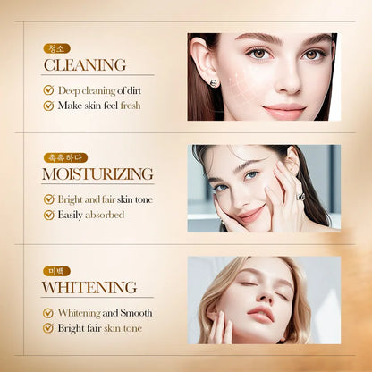 SADOER Rice Essence Whitening Facial Cleanser Moisturizing Anti-Aging Face Cleansing Face Wash Foam Cleanser Skin Care Products