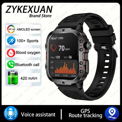 2025 For Xiaomi New Rugged Military GPS Smart Watch Men Bluetooth Call Health Monitoring AI Voice Sports Waterproof Smartwatches