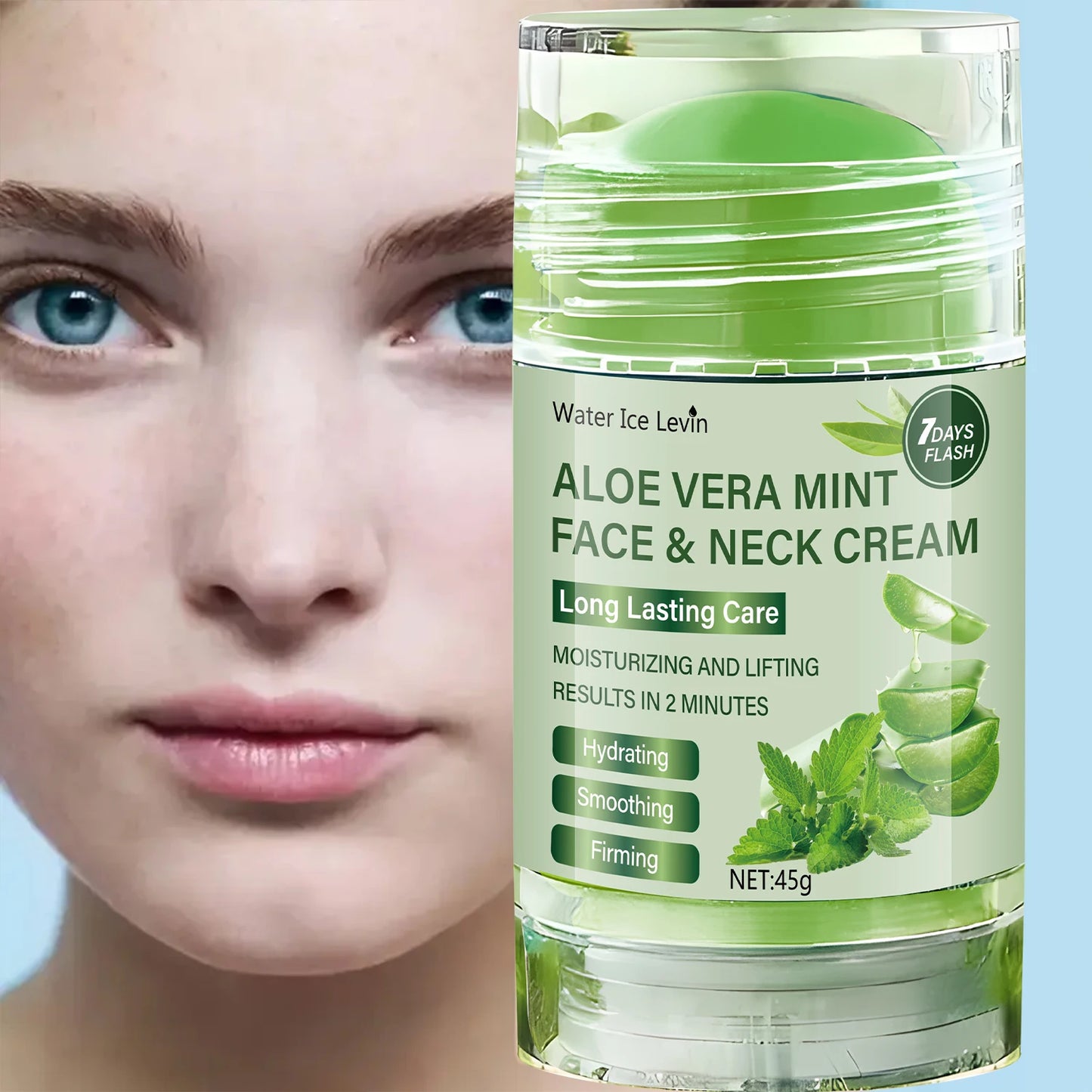 45g Aloe Vera Facial Firming Cream, Natural Aloe Vera Essence, Gentle and Skin Friendly, Effectively Diminishes Fine Lines, Firms Skin, Moisturizes Skin,