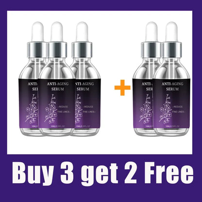 Premium Anti-Wrinkle Hyaluronic Acid Serum - Reduces Fine Lines Deep Hydration Firms Skin Fast Absorption Non-Greasy