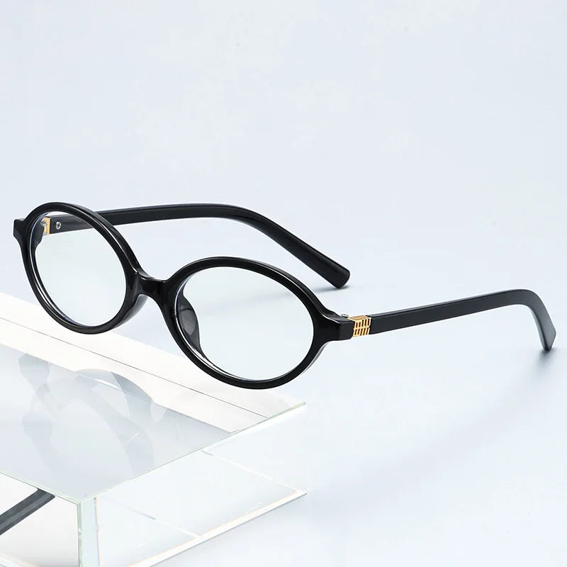 Fashion Small Oval Leopard Sunglasses Women Lovely Ins No Makeup Anti Blue Light Glasses Cute Decorative Computer Glasses 선글라스