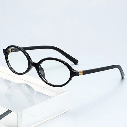 Fashion Small Oval Leopard Sunglasses Women Lovely Ins No Makeup Anti Blue Light Glasses Cute Decorative Computer Glasses 선글라스