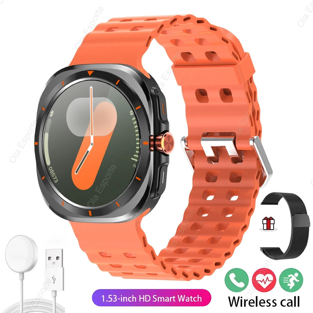 2025 Smart Watch GT7 Ultra HD AMOLED Screen Bluetooth Talk Heart Rate Health Monitoring Men Women Sports Watches For iOS Samsun