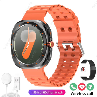 2025 Smart Watch GT7 Ultra HD AMOLED Screen Bluetooth Talk Heart Rate Health Monitoring Men Women Sports Watches For iOS Samsun