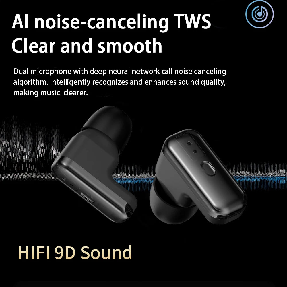 Rainbuvvy T98 TWS Build-in Earbuds Watch 1.43inch AMOLED Screen Wireless Earphones Blutooth Call Calories 2 IN 1 Smart Watch