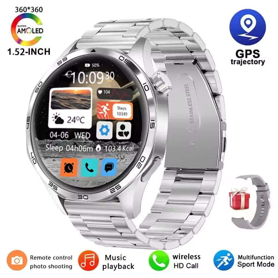 For  GT5Pro NFC GPS Sport Smart Watch Men 1.52inch Big AMOLED Screen Heart rate Bluetooth call Waterproof Women Smartwatch