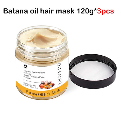 Lewedo Natural Batana Hair Growth Oil Set For Men Women Reduce Hair Loss Treatment Serum Nourish Scalp Anti-Breakage Hair Mask