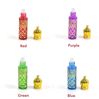 8ml Perfume Rolling Bead Bottles Electroplating Process Refillable Travel Use Portable Essential Oil Perfume Subpackage Bottles
