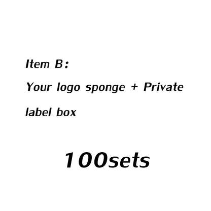 Custom Your Logo Cosmetics Beauty Sponge Latex Free and Vegan Makeup Black Sponge Set  Powder Cream Liquid Application with Box