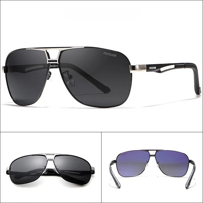 63-16 Metal Double Bridge Large Frame Polarized Sunglasses for Men Driving Reading Custom Prescription Glasses