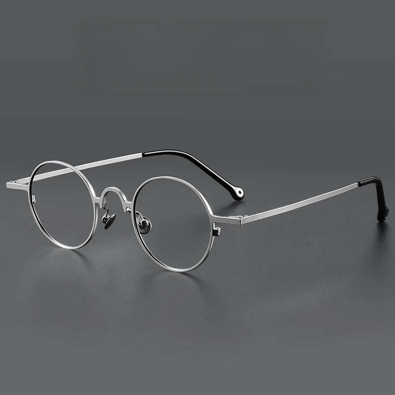 FIRADA Fashion Comfortable Round Eyeglasses Vintage Luxury Titanium Eyewear Optical Prescription Glasses Frame Men Women K808-C