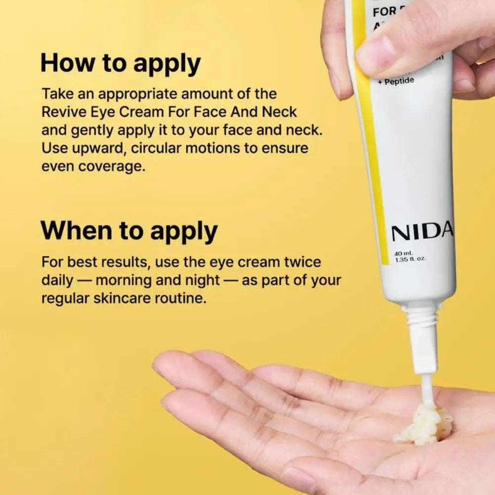 NIDA Retinol Eye Cream Firming & Brightening Cream Dark Circle Treatment Eye Revitalizing Cream Minimizes Puffiness Eye Care