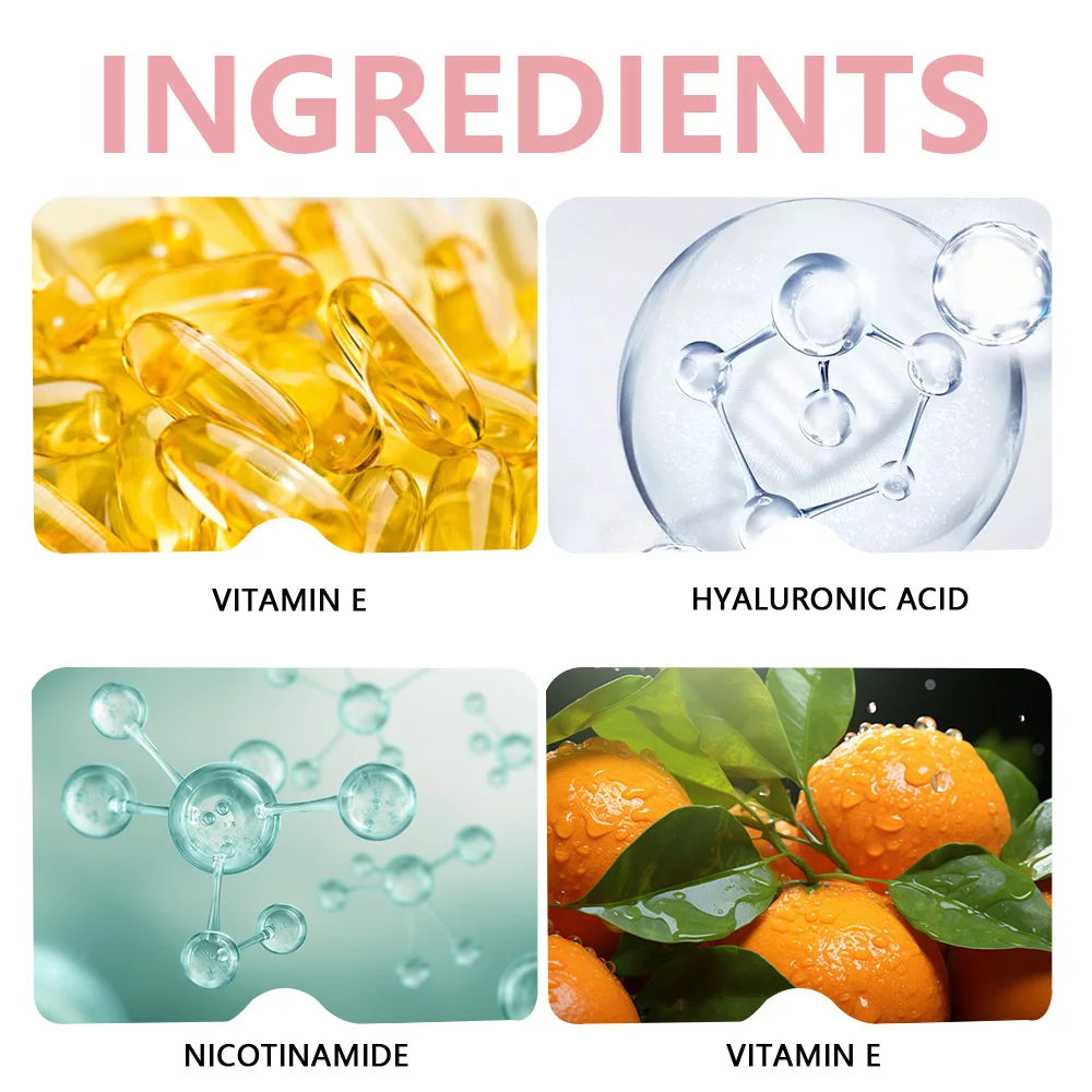 YOUNGCOME 5 In 1 Fade fine lines Firming Face Serum Vitamin C Hyaluronic Acid Facial Serum Moisturizing brightning Shrink Pores