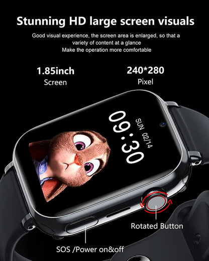 2025 New Smart Watch Kids Gift GPS Video Call SOS Child Smartwatch Camera Monitor Tracker Location Phone Watch Safety protection