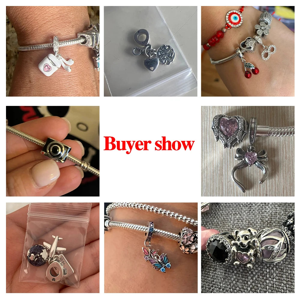 Hot Sale 925 Silver Charms Beads Perfume Animal Butterfly Pendants Fit Original Bracelet DIY Jewelry