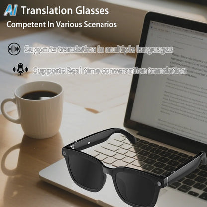 SENBONO 2025 AI Smart Glasses HD 1080P Camera Polarized Sunglasses Mini Camera Video Recorder 5MP Camera | Real-Time Translation