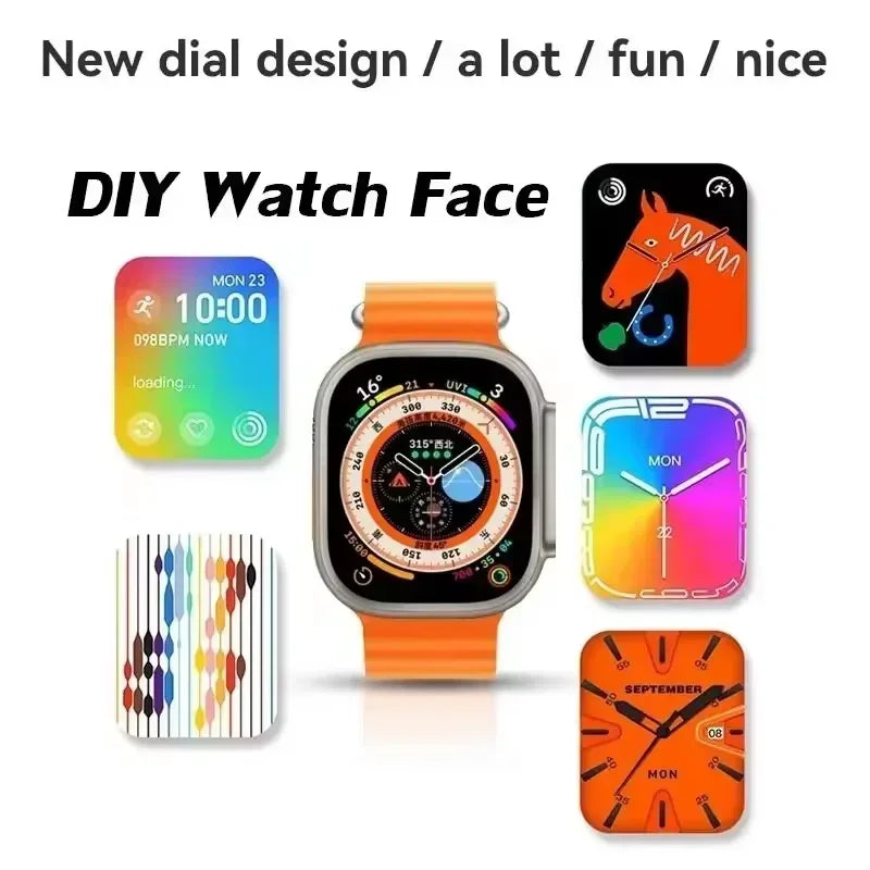 7 Watch Straps New S100 Ultra Smartwatch 2.2 HD Amoled Circular Screen ECG Monitoring Reloj inteligente with Protective Case