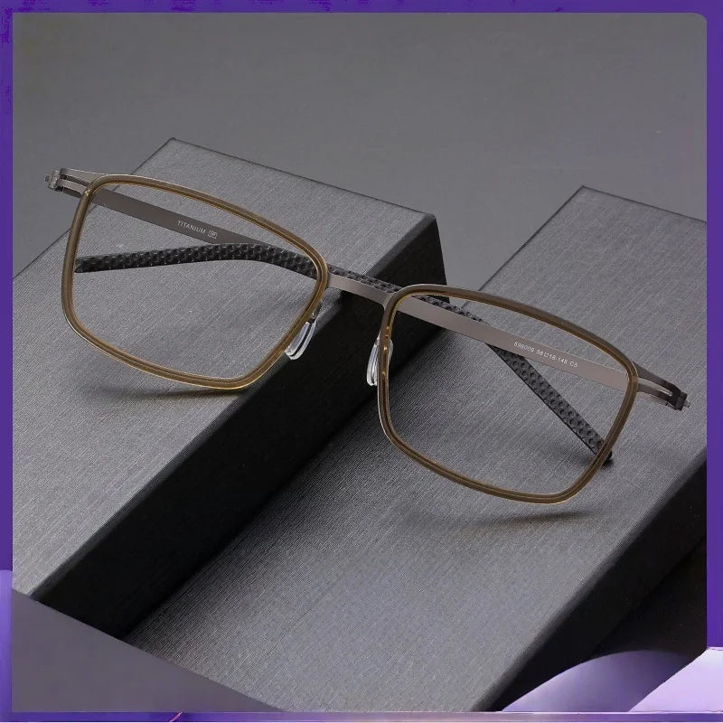 Linde Replica Classic Circular Frame Eyeglasses Prescription Titanium Alloy Eyewear Comfortable Reading Myopia Glasses 698009